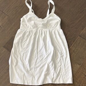 Elegant White Women's Nursing Tank Top